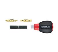 VESSEL Cushion 4-way Stubby Screwdriver [No.TD-110] (Ph No.1/No.2,Slotted 4.5/6) (Japan Import)