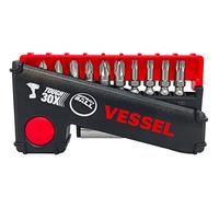 Jeu de 11 embouts de vissage IMPACT BALL avec porte embouts 1/4 PH/PZ/Torx 30mm avec magnétiseur VESSEL