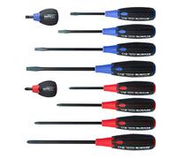 VESSEL Jeu de 10 Tournevis "Supercushion" Tête Plate et Cruciforme compatibles Jis/Iso/Din/Asme