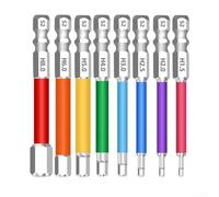 VESSEL Jeu d'embouts de tournevis hexagonaux magnétiques puissants 65 mm pour acier S2 2,5-6 mm pour outils électriques Japon