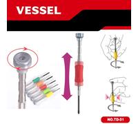 VESSEL TD-51 JIS 1 pièce, mini tournevis de précision Phillips à 1 dent pour la réparation intelligente des ordinateurs domestiques, des téléphones portables et des appareils mobiles TD-51 -2.3