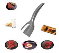 VessEn Spatule Oeuf 2 en 1 Oeuf Au Plat,Flip Spatula Tongs Egg,Egg Flipper Spatula,Egg Spatula Flipper,Fried Egg Flipper Spatula,Silicone Tongs, Flipping Spatula for Home Kitchen Cooking Tool