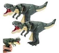 VessEn Trigger The T-Rex,Dinosaur Grabber Toy,Funny Dinosaur Toys,Dinosaure,Dragon Roar, Appuyez pour Basculer La Tête Gauche Et Droite Et Mordre avec des Effets Sonores-NO Sound||2pcs