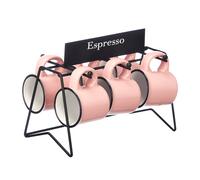 VESSIA Set de 6 Tasses à Café Rose avec Support 100ml