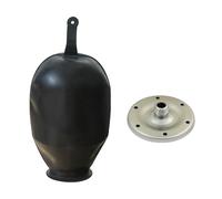 Vessie en caoutchouc bride de rechange pour vase d'expansion chauffage sanitaire pompe à eau cuve sous pression bride surpresseur vessie rechange réservoir kit (Membrane 36L et bride galvanisée 32mm)