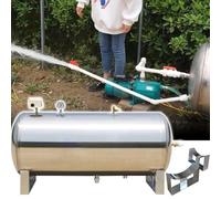 Vessie Surpresseur Horizontal en Acier Inoxydable, Réservoir D'eau Sous Pression de Grande Capacité, Réservoir de Stockage D'eau Sous Pression À Alimentation Automatique((75x65cm/29x25in)160L/42Gal)