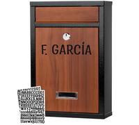 VESSONNA Boîte aux lettres extérieure en acier Taille M (DIN A4) | Boîtes aux lettres extérieures avec fenêtre de visualisation, autocollants personnalisables et design résistant aux intempéries