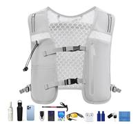 Vest d'hydratation d'exécution - 4 L Running Mackpack | 36 x 30 x 3 cm/ Sac à vessie d'eau réfléchissant | Sangles de poitrine réglables Support de téléphone pour femmes Course de sentiers de plein