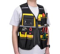 Vest For Work - Safety Vests, Multi-Pocket Safety Organizer Tools Belts, Electrician Tool Vests | For Dad Husband Carpenter Electriciasn Construction Grill Cleaning Mechanic Birthday Car