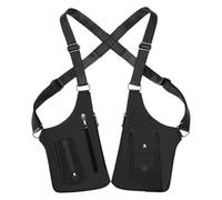 Vest Style Cross body Bag - Shoulder Sling for Adventure | PU Leather Material with Secure Zipper Compartments, Underarm Chest Pack, for Phone, Wallet, Keys, Hiking, Commuting