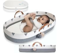 Vesta Baby Ensemble de couffin en corde de coton tissée - Dessus de table avec coussinet en mousse souple et 2 housses imperméables en bambou naturel pour un changement facile des couches - Décoration