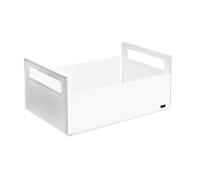 VESTA Boîte à fruits Like Water - Blanc satiné - 29 x 21 x 13 cm - Cristal acrylique - Fabriqué en Italie