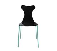 VESTA Chaise Vitty - Noir avec pieds octane - H89,5 cm - Cristal acrylique plié à la main - Tissu en soie incorporé à l'intérieur - Fabriqué en Italie