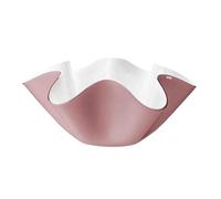 VESTA Conteneur Soft - Poudre satinée et blanche - Ø45 x 20 cm - Cristal acrylique - Fabriqué en Italie