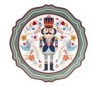 VESTA Lot de 2 assiettes de Noël - Casse-Noisette - 36 x 36 cm - Cristal acrylique - Idée cadeau - Fabriqué en Italie