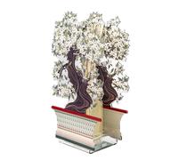 VESTA Parfum Bonsai Jasmin - Parfum Anima par Chiara Florence - Blanc - 200 ml - Cristal acrylique - Fabrication artisanale - Idée cadeau - Fabriqué en Italie
