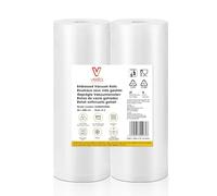 Vesta Precision Rouleaux de Sacs Gaufrés pour Machine Sous Vide | Sans BPA, Économie de 30% de Plastique, Compatibles Micro-ondes, Congélateur & Cuisson Sous Vide | 2 rouleaux de 30 cm x 6 mètres