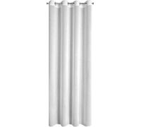 VESTA rideau 140X250 cm fil blanc brillant sur œillets légers