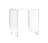 VESTA Tabouret bas Othello - Transparent - H36,5 cm - Cristal acrylique - Fabriqué en Italie