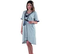 Vestaglia da Notte Mezza Manica, Grigio Pois - T4
