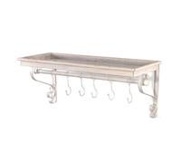 VESTAIRE Style Shabby Chic Lily | Blanc, 61 cm, Fer | garderobe, 6 Crochet, Rack