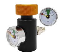 Vestamore Adaptateur de réservoir de CO2, adaptateur de remplissage à distance avec jauge de 3000 psi, connexion rapide pour systèmes à distance, filetage G1/2-14 pour la plongée et la lutte contre