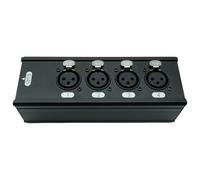 Vestamore Boîtier de transmission audio et vidéo, Ethercon Gigabit Xlr, adaptateur Rj45 4 canaux, compatible avec câbles Cat7, Cat6, Cat5, idéal pour les appareils sans fil, les équipements de scène