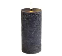 Vestamore Bougie rechargeable sans flamme, sombre, 7,6 x 12,9 cm, chargement USB C, télécommande, minuterie, pilier LED en cire véritable non parfumée pour décoration d'intérieur