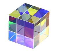 Vestamore Cube prismatique RVB, prisme optique multiface pour expériences de physique, verre transparent ou acrylique, décorations prismatiques pour décoration de vacances, cube de 2,8 cm