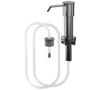 Vestamore Distributeur de savon électrique de comptoir avec tuyau, finition texturée noire, pompe à huile et savon de cuisine en acier inoxydable 304, design de remplissage supérieur