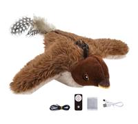 Vestamore Jouet en peluche pour chat - Jouet interactif avec ailes battantes réalistes - Activation tactile - Télécommande - Oiseau flottant électronique pour jouer, exercice, soulagement du stress