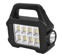 Vestamore Lampe de poche LED, lanterne solaire rechargeable, double lumière spot, pour camping, construction, utilisation d'urgence