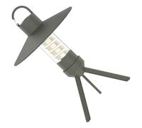 Vestamore Lanterne de camping portable multifonction, lampe de poche LED USB, 3 réglages de luminosité, lampe étanche avec trépied et abat-jour en silicone, pour activités de plein air, vert foncé