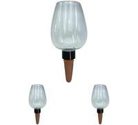 Vestamore Lot de 3 globes d'arrosage automatique pour plantes - 350 ml - Transparents - Dispositifs d'arrosage automatique des plantes avec pic en céramique à libération lente - Appareil léger pour