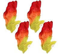 Vestamore Lot de 4 grands éventails de danse avec dégradé de couleurs, éventails en soie pour la danse, 180,1 cm / 1,8 m - Accessoire de danse en soie pour culte et compétitions