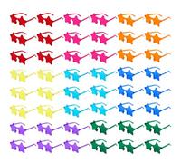 Vestamore Lot de 48 paires de lunettes de soleil colorées en forme d'étoile - Sans monture - Lunettes fantaisie - Idéales pour les accessoires photo et les activités de groupe - Commémorations de fête