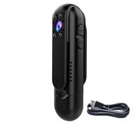 Vestamore Mini caméra HD 1080p, objectif portable avec angle large 140°, vision nocturne, autonomie de 6 heures, idéal pour les forces de l'ordre, la surveillance et les sports de plein air