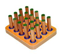 Vestamore Planche de thérapie de coordination - Outil en bois à 20 pinces pour l'entraînement de la motricité et de la récupération des accidents vasculaires cérébraux - Ensemble d'exercices de