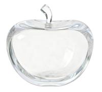 Vestamore Presse-Papier Pomme en Cristal, Objet décoratif Transparent, Forme de Fruit facettée, Cadeau d'anniversaire pour épouse ou Petite Amie, 8 x 8 cm, décoration à Poser pour Table et Bureau