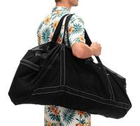 Vestamore Schwarze Netz-Reisetasche, 37 x 15 x 15 in, große Tragetasche für Tauch- Oder Schnorchelausrüstung, Polyester-Aufbewahrungstasche für Strand, Pool, Reisen, Sport