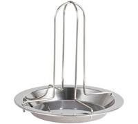Vestamore Support à Poulet rôti, Rack en Acier Inoxydable avec Plateau récupérateur, Support Vertical pour Dinde pour Barbecue, Four et fumoir, Porte canette Amovible pour Cuisson Uniforme, Outil BBQ