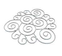 Vestamore Support pour Plantes en métal 15,9 po, Anneau en Fer Massif avec Boucles décoratives à Faire Pousser, tuteur spiralé pour pivoines et Dahlias, Plantes d'intérieur et d'extérieur, Moyen