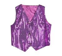 Veste 2026 Brillante Enfant Fille Garçon Style Mode San Manches À Sequins Manteau Gilet Top À Brillantes Clubwear Tenue Clubbing Festive Bal Scintillantes Argentées