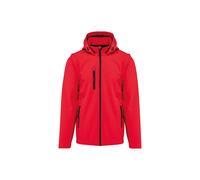 Veste 3 couches à capuche avec manches amovibles Kariban Softshell Rouge XS