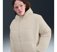 Veste à capuche ample Nike Classic Puffer Therma-FIT pour femme Light Bone/Blanc 1X
