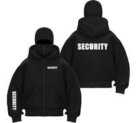 Veste à Capuche Balaclava Pour Homme S.ec.uri.ty Sweats à Manches Longues