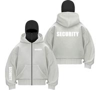 Veste à Capuche Balaclava Pour Homme S.ec.uri.ty Sweats à Manches Longues