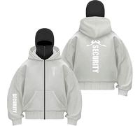 Veste à Capuche Balaclava Pour Homme S.ec.uri.ty Sweats à Manches Longues