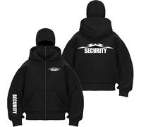 Veste à Capuche Balaclava Pour Homme S.ec.uri.ty Sweats à Manches Longues