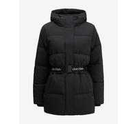 Veste à capuche Calvin Klein Belted Midweight Puffer noire femme - M